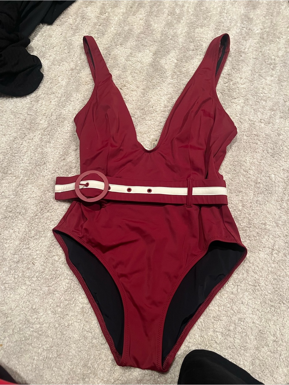 Solid and striped bikini - Picture 2 of 4